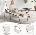 Giantex Patio Lounge Chair, Outdoor Chaise Lounge - Image 4