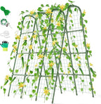 Miory Cucumber Trellis for Raised Beds, 48 x 63 Inch Metal U-Frame Garden by Miory