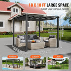VEVOR 10'x10' Outdoor Retractable Pergola - Image 5