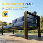 Wisteria Lane Aluminum Outdoor Patio Furniture Set, Modern Patio Conversation - Image 2