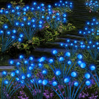Kohlrabi Solar Garden Lights Outdoor, 2 Pack 20 LED Solar Blue Firefly Lights - Image 6