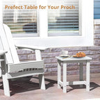 LUE BONA Outdoor Side Table Set of 2, HDPS Small Outdoor Table, Adirondack Side - Image 5