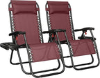 Yaheetech Zero Gravity Recliners Outdoor Adjustable Folding Reclining Lounge by Yaheetech