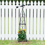 41-Inch Metal Obelisk Trellis – Elegant Garden Support - Image 5