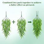 Waipfaru 4Pcs Fake Ferns Fake Hanging Plants Artificial Ferns - Image 5