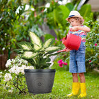 Quarut 15 Inch 4 Pack Large Plant Pots, Plastic Flower Pot - Image 2