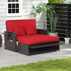 COSTWAY Patio Rattan Daybed - Image 2