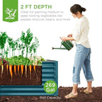 Best Choice Products 6x3x2ft Outdoor Metal Raised Garden Bed, Deep Root Box - Image 3