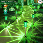 St Patricks Day Decorations Solar Lights Outdoor 10 Pack Solar Pathway Lights by Gorrzai
