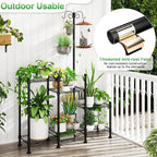 Plant Stand Indoor Outdoor, Heavy Duty Metal Waterproof 6 Tiered Plant Shelf - Image 6