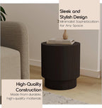 LeisureMod Modern Side Table Round Fiberstone Top Accent End Table - Image 6
