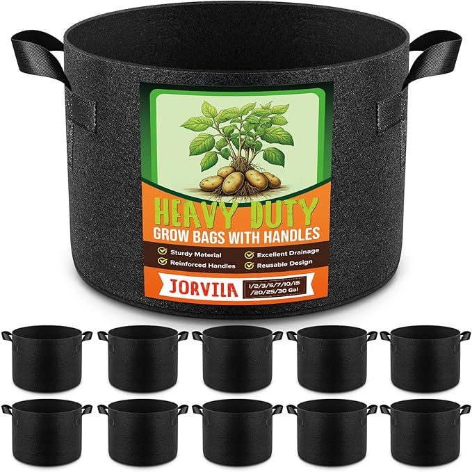 10 Pack 7 Gallon Grow Bags, Thickened Nonwoven Fabric Planter Pots by Unknown