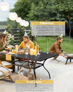 Outvita Outdoor Patio Table for 6 Person - Image 6