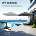 Best Choice Products 10ft Offset Cantilever Hanging Market Patio Umbrella - Image 3