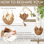 Shappy 3 Pack Jute Crochet Long Plant Hanger - Image 5