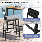 Crestlive Products Outdoor Bar Table and Chairs Set, 3 Piece Outside Patio Bar - Image 3