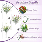 Artificial Faux Plants for Outdoor Spring Decoration, Fake Flowers Shrubs UV - Image 3