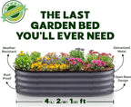 Plant & Plot Galvanized Raised Garden Beds Outdoor // 4×2×1 ft Planter Raised - Image 5