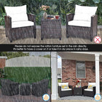Tangkula 3 Pieces Patio Furniture Set, PE Rattan Wicker 3 Pcs Outdoor Sofa Set - Image 5