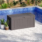 Patiowell 120 Gallon Large Deck Box, Outdoor Lockable Storage Box - Image 2