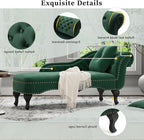 Merax 62'' Velvet Chaise Lounge Indoor - Image 3