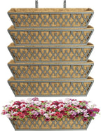 6 Pack 24 Inch Window Boxes Planters Railing Planter Box by KarlliuHOMEGARDEN