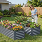 ZORMY 6×2×1.4ft Galvanized Raised Garden Bed Kit, Metal Planter Boxes Outdoor - Image 2