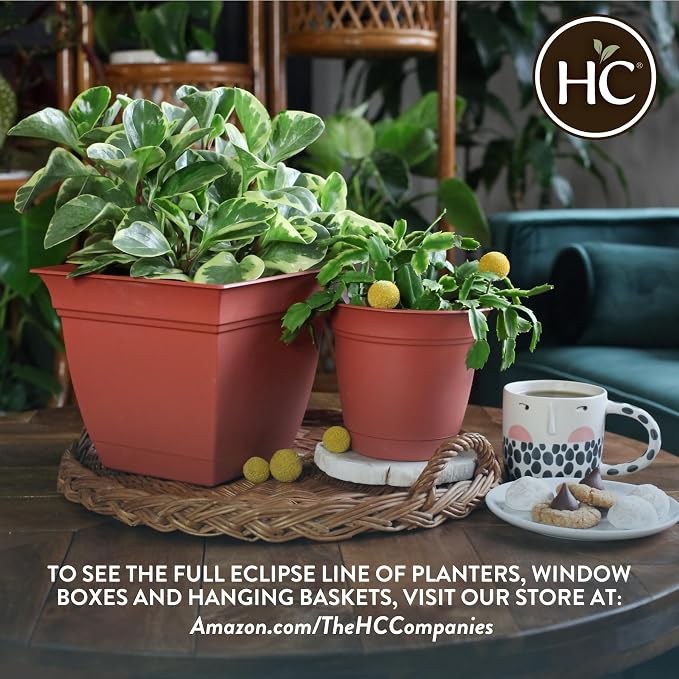 The HC Companies 12 Inch Eclipse Round Planter Pots - Image 5