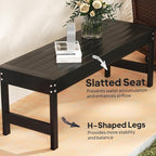 Outsunny Outdoor Bench, Backless Garden Loveseat - Image 6