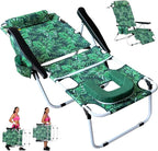 ABORON Tanning Chair with Face Hole, 5-Position Adjustable Reclining Beach by ABORON
