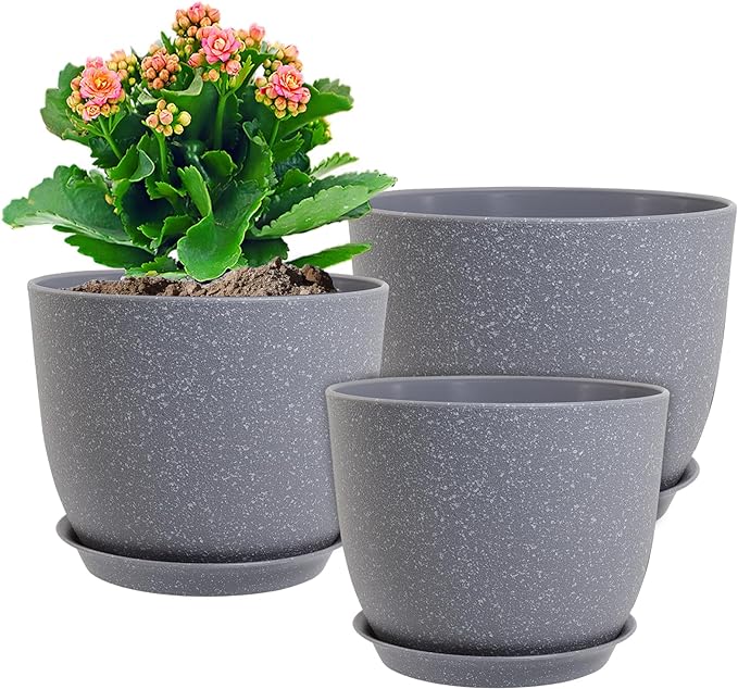 Flower Pots 9/8/7.5inch, Plant Pots by WSMKSZ