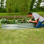 6×3×1 ft Raised Garden Bed, Easy Assembly Galvanized Planter Box - Image 2
