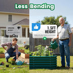 Quictent Galvanized Raised Garden Bed Kit, Strengthened by Crossbar, Dark Green - Image 3