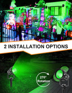 Green LED Spot Lights Outdoor, 14 LED Landscape Lighting - Image 5
