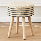Cpintltr Round Ottoman Footstool Natural Seagrass Foot Stool Pouf Ottomans by CpintltrFruniture