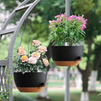 Set of 3-10 Inch Self Watering Hanging Planters - Image 8