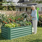 ZORMY 4×2×1.4ft Galvanized Raised Garden Bed Kit, Metal Planter Boxes Outdoor - Image 3