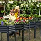 Raised Garden Bed with Legs, 48×24×32in Galvanized Raised Garden Beds Outdoor - Image 7
