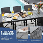 NICESOUL Wicker Outdoor Bar Set 5 Piece, Patio Counter Height Dining Table and - Image 8