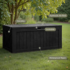 Flamaker Resin Deck Box 120 Gallon Waterproof Large Outdoor Indoor Storage Box - Image 2