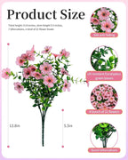 Artificial Flowers for Outdoors Faux Outside Plants Spring Summer Decorations - Image 6