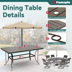 Pamapic 7 Piece Patio Dining Set - Image 4