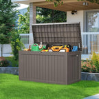 280 Gallon Resin Deck Box, Lockable Patio Outdoor Storage Box - Image 6