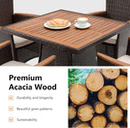 RoyalCraft 5 Piece Patio Wicker Dining Sets - Image 4