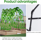 Lalahoni Garden Arch Trellis for Climbing Plants Outdoor, 7.8 Feet Tall Metal - Image 6