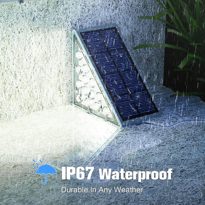 VOLISUN Solar Stair Lights 24 Pack, Solar Step Lights Waterproof IP67, Outdoor - Image 4