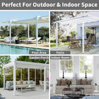 Easy-Going Linen Look Outdoor Curtains Waterproof Windproof Porch Curtains - Image 6