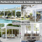 Easy-Going Linen Look Outdoor Curtains Waterproof Windproof Porch Curtains - Image 5