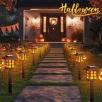 GIGALUMI Solar Lights for Outside, 10 Pack Flickering Flame LED Solar Outdoor - Image 2