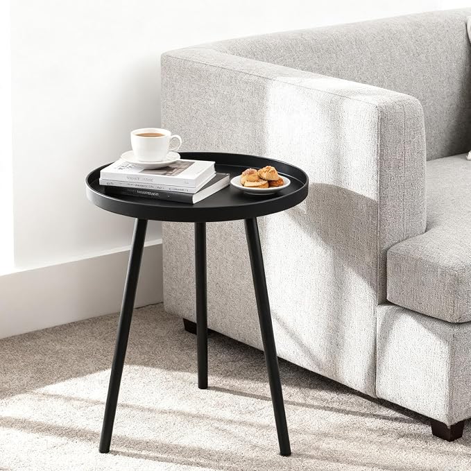 2 Pack Outdoor Side Table, 12.6" Patio Round Tables - Image 4